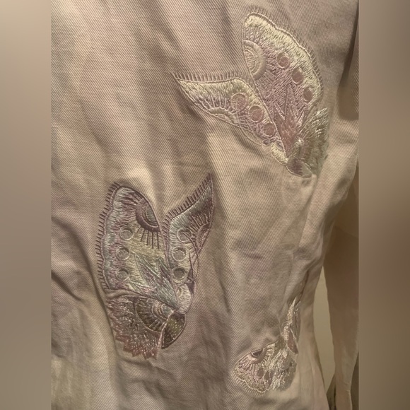 Zadig and Voltaire Pink Camo Jacket with Butterfly Embroidery Size XS - Picture 5 of 8